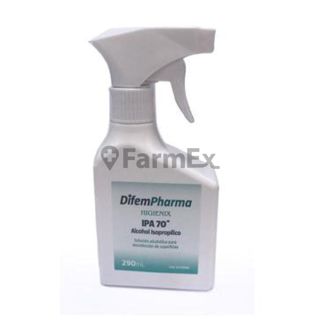 Alcohol Higienix Isopropilico 70°Spray x 290 mL Farmex-VidaTres-Persistente